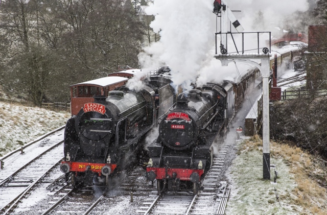 both christmas engines in steam